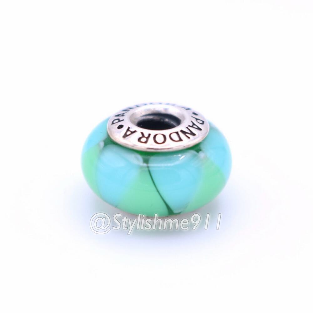 Authentic PANDORA Captivating Green Murano Glass Bead - Picture 9 of 10